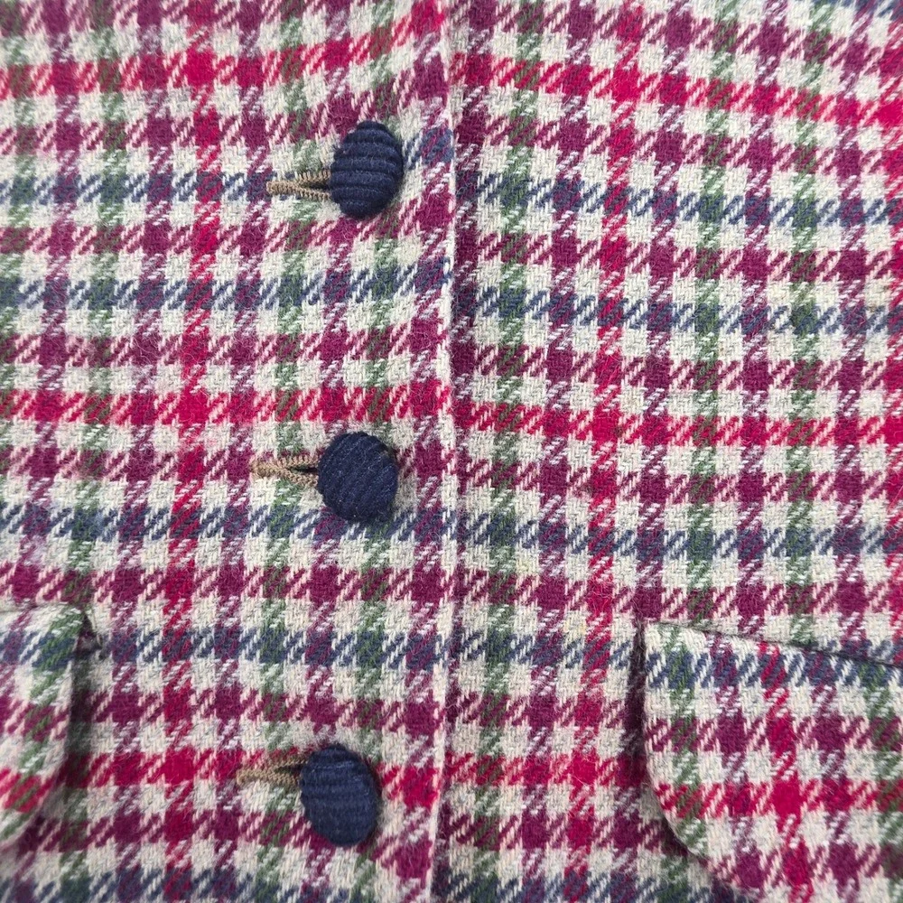 VINTAGE LAURA ASHLEY MOTHER & CHILD HOUNDSTOOTH WOOL BLAZER SIZE 4 YEARS RARE